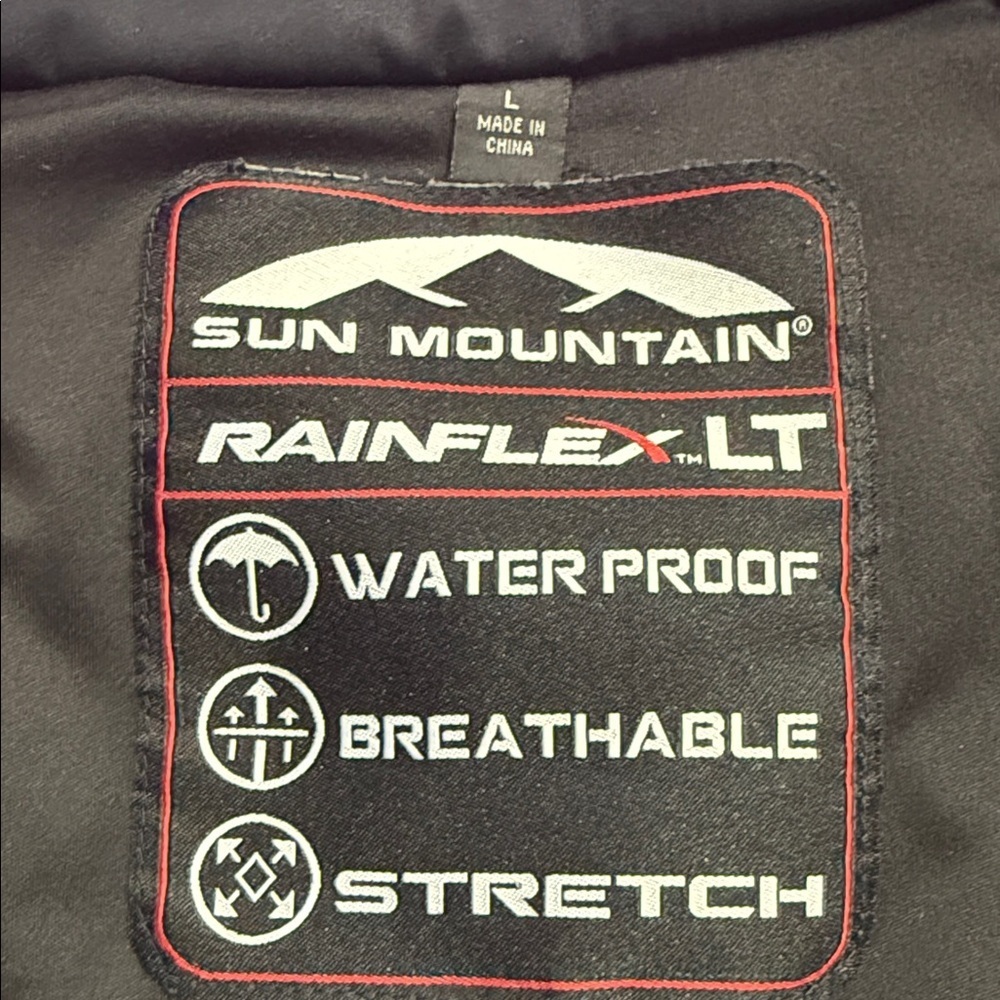 Trump National Golf Club Sun Mountain Black Waterproof Windbreaker - Picture 4 of 7